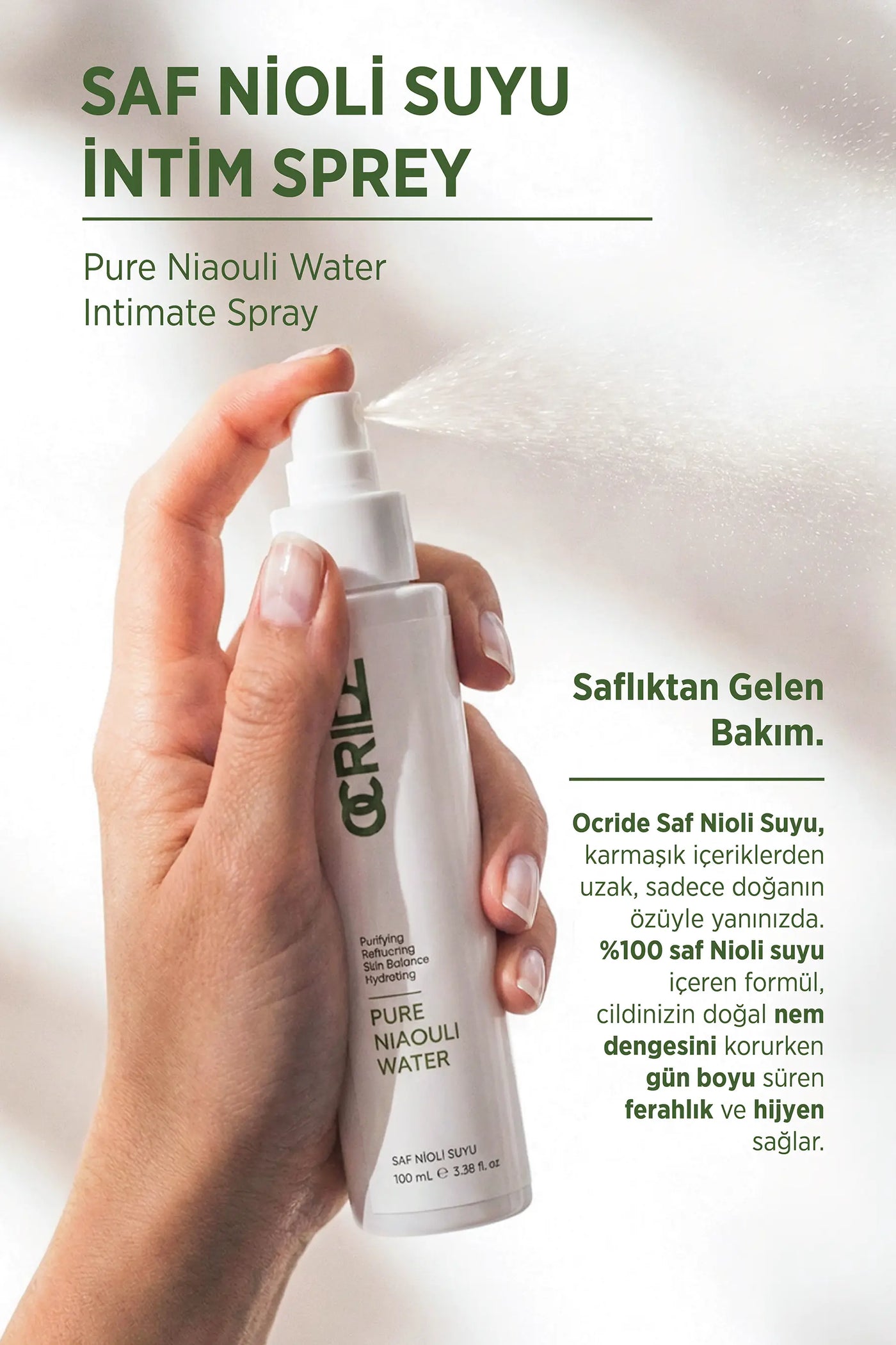 Saf Nioli Suyu İntim Sprey 100ML