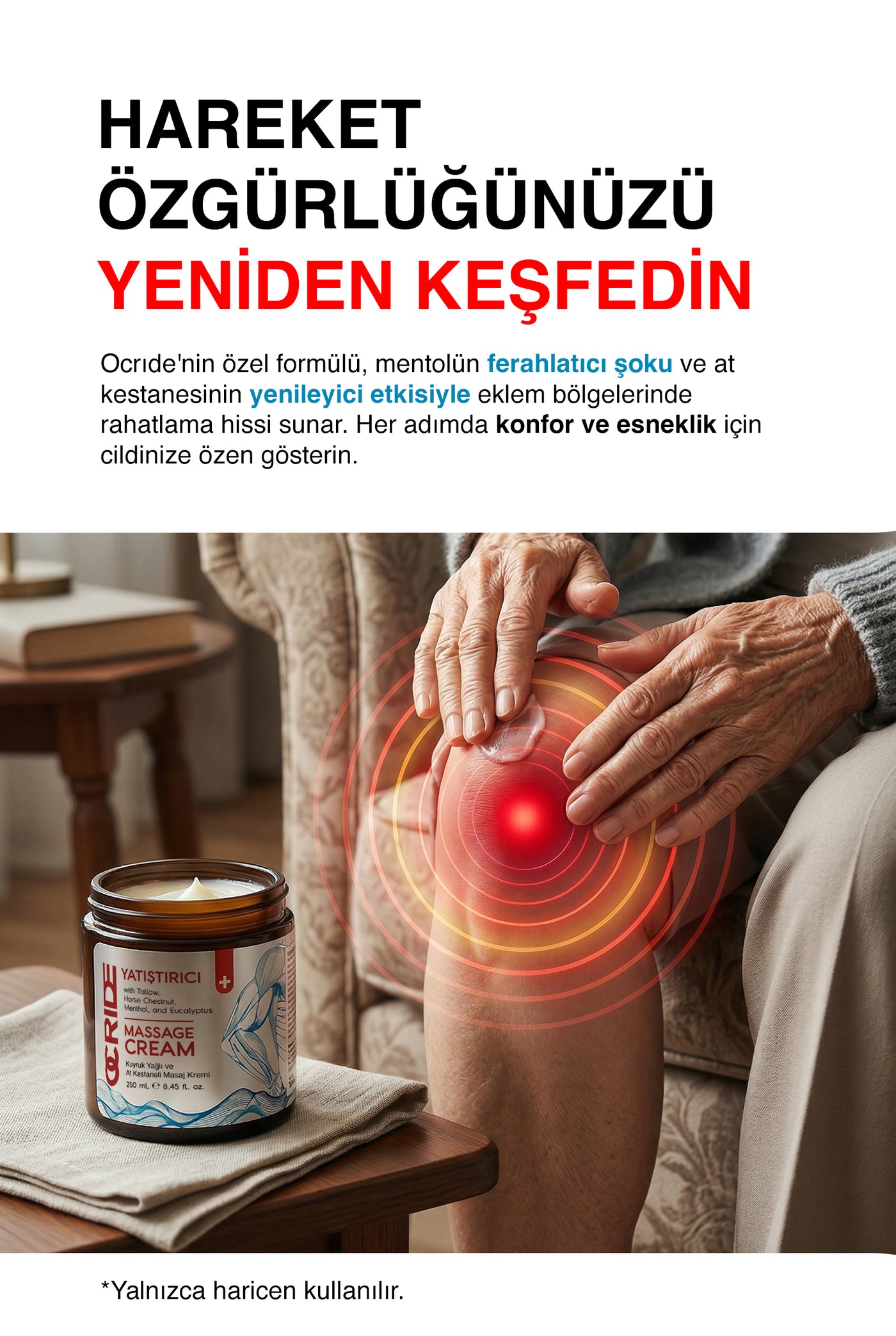 Yatıştırıcı ve Ferahlatıcı Masaj Kremi 250ML