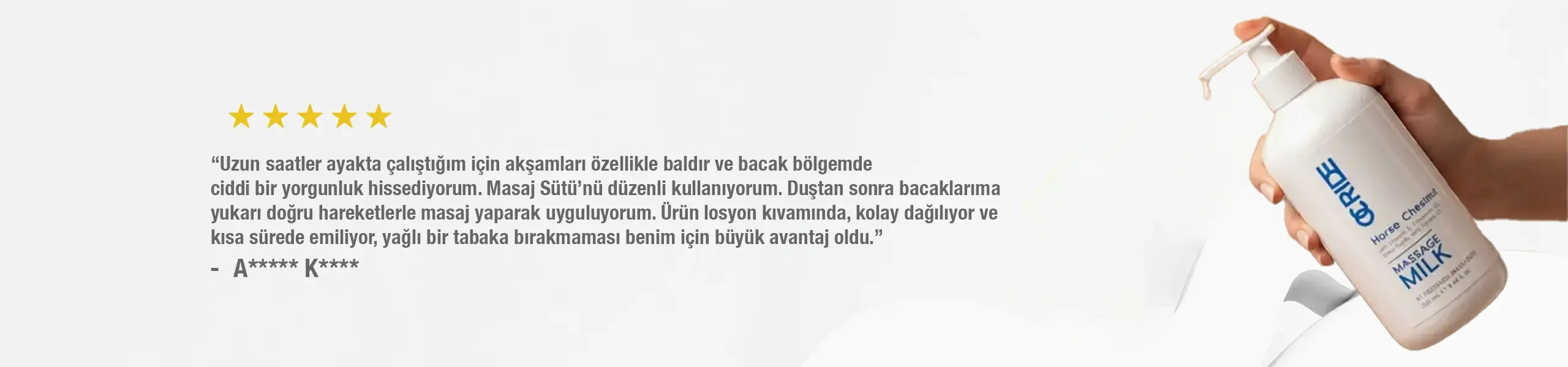 At Kestanesi Masaj Sütü Müşteri Yorumu